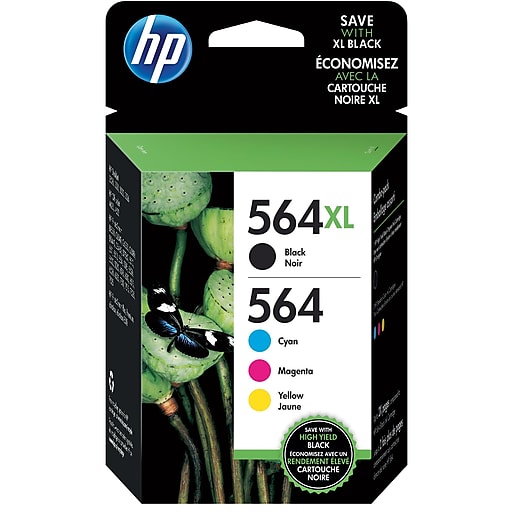 HP 564XL/564 High Yield Black and Standard C/M/Y Ink Cartridges,N9H60FN ...